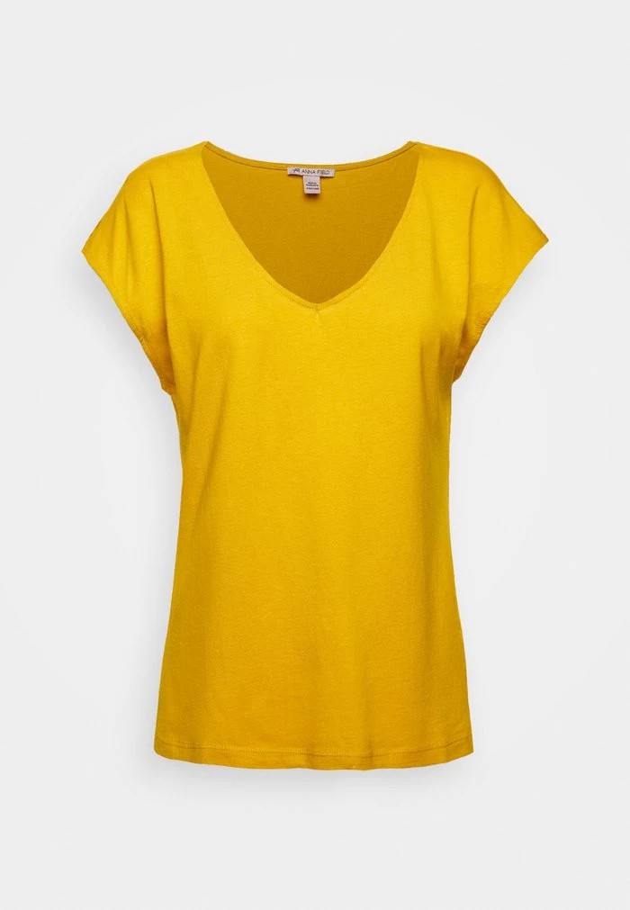 T-Shirt ANNA FIELD Anna Field Basic T-shirt Jaune Femme | JBX-9844571